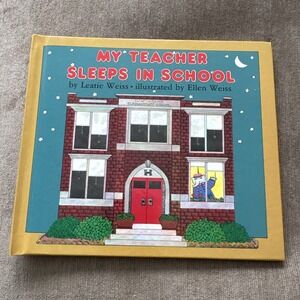 My Teacher Sleeps in School Vintage Book Weiss‎ Red Brick Building Elephant Read